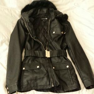 Black pleather jacket from forever21