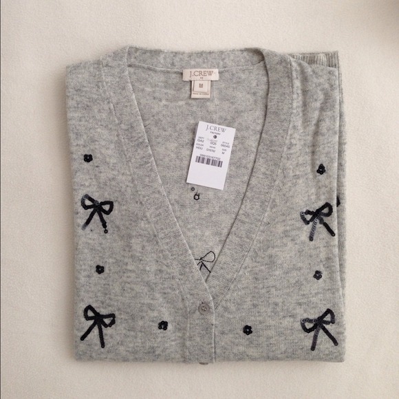 J. Crew Jackets & Coats Jcrew Factory Sequin Bow Cardigan Reduced