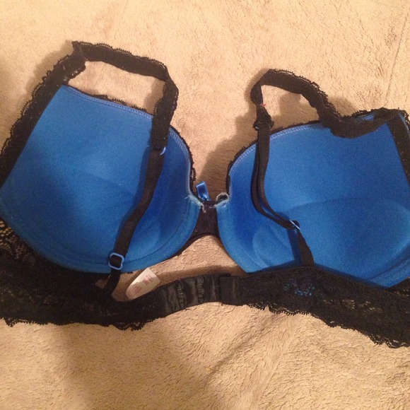 Blue/black zebra print push up bra - Picture 2 of 3