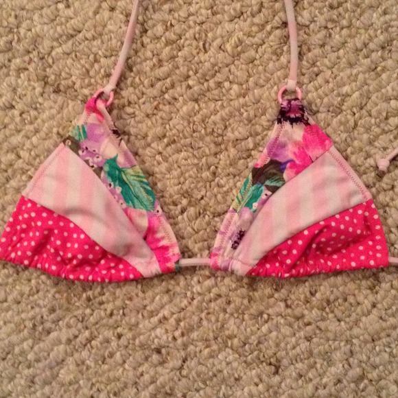BUNDLED Pink Victoria's Secret Patchwork Bikini