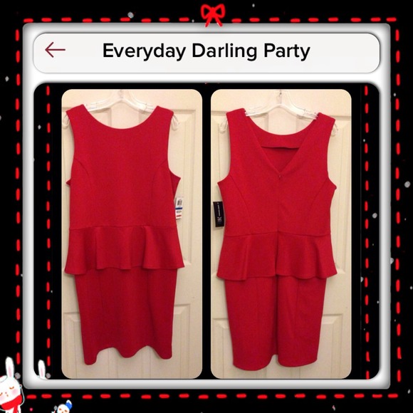 🚫SOLD 🚫 🎉 HP X 3 🎉NWT INC Voltage Peplum Dress - Picture 2 of 4