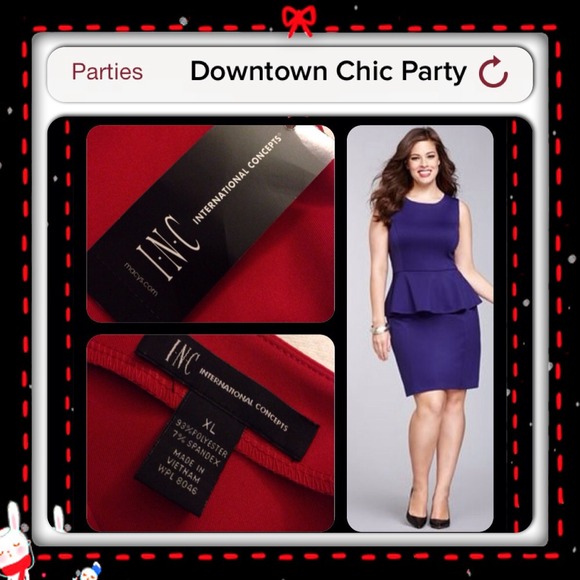 🚫SOLD 🚫 🎉 HP X 3 🎉NWT INC Voltage Peplum Dress - Picture 3 of 4