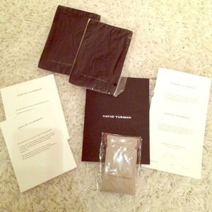 David Yurman jewelry bag, two cloths and papers
