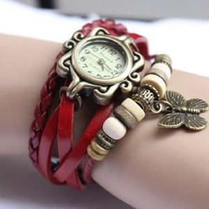 🚫SOLD🚫RED BUTTERFLY INFINITY WATCH!!