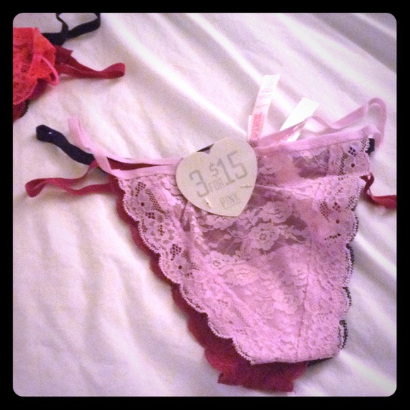 🚫🚫🚫SOLD🚫🚫🚫 Victoria secret pink lace thongsl