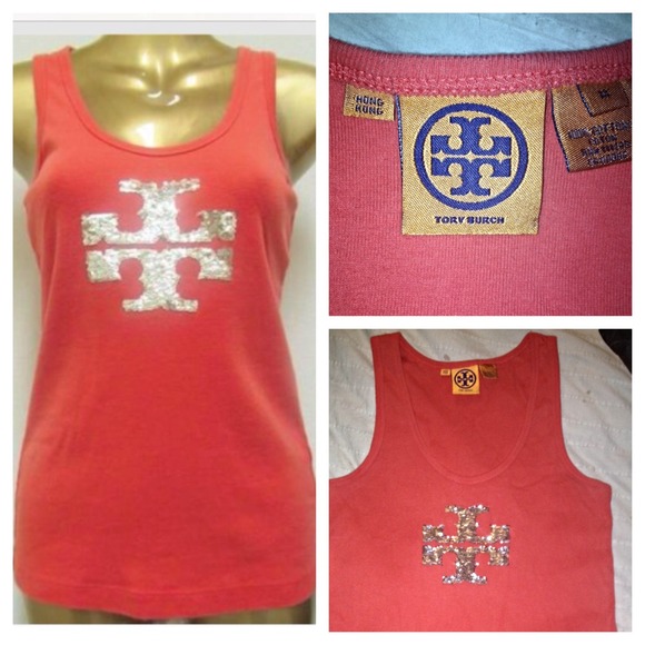 💋Tory Burch sequined logo Top💋