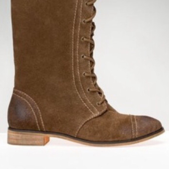 Suede combat boots - Picture 2 of 3