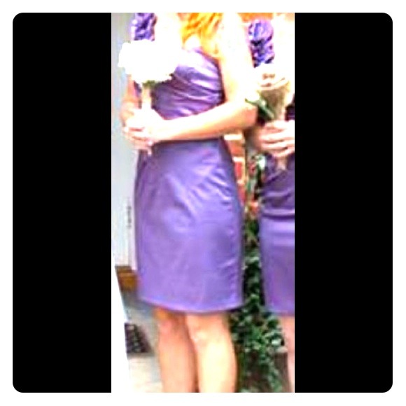 Ruche bouquet dress lilac purple