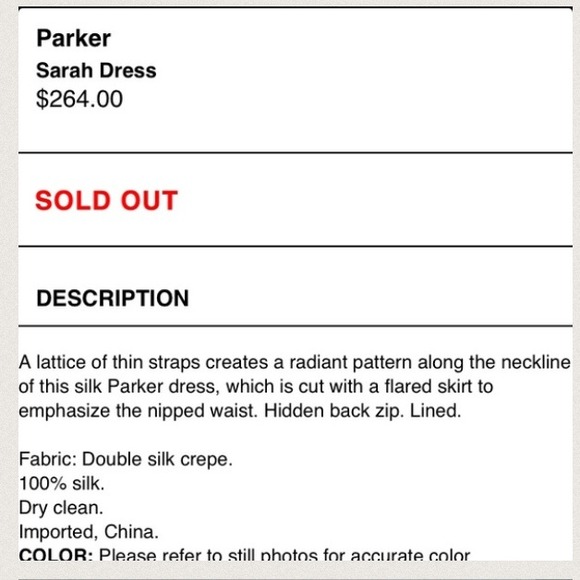 🎉 HP Parker  Silk Dress - Picture 4 of 4