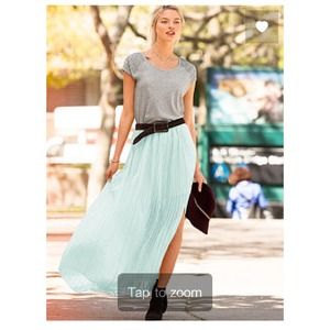 Pleated maxi skirt