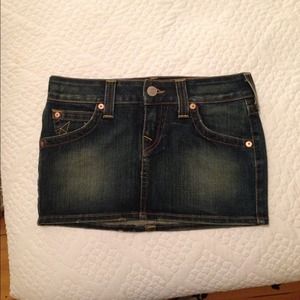 True religion denim skirt