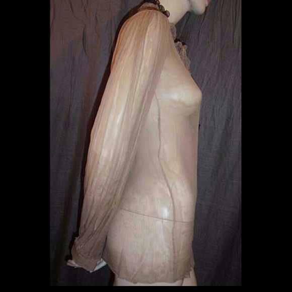 Dolce & Gabbana Crepon Silk Ruffle Blouse Top 38IT - Picture 4 of 4