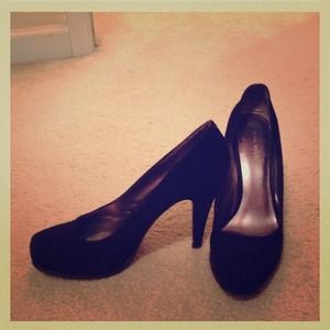 💋BLACK SUEDE NINE WEST PUMPS💋 Size 11