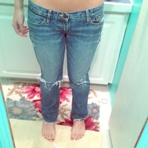 Destroyed medium wash A&F jeans!