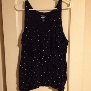 Old Navy polka dot tank with ruffle