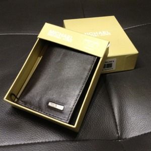 Micheal Kors Brown Tri-fold  Leather Wallet
