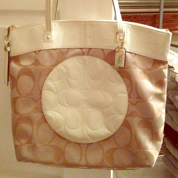 Authentic large coach tote