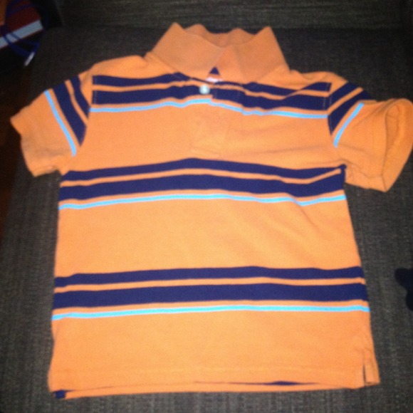 BabyGap boys toddler striped orange/navy blue/aqua - Picture 1 of 2