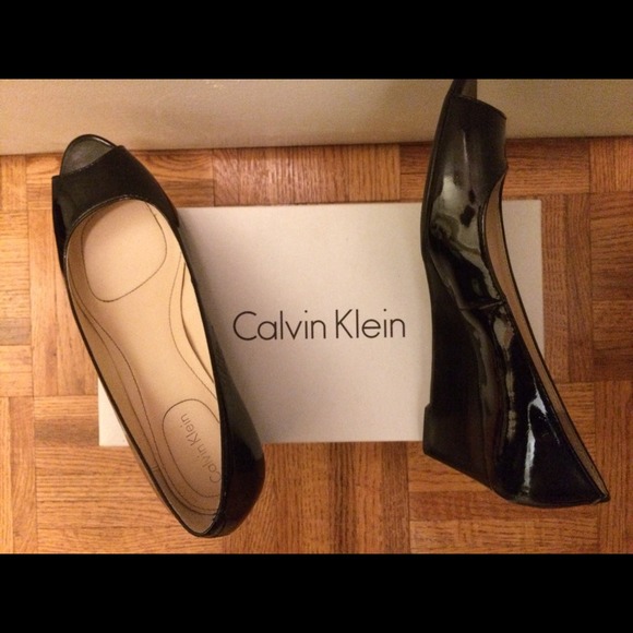Calvin Klein Bree Wedge Peep Toe Pump - Picture 2 of 3