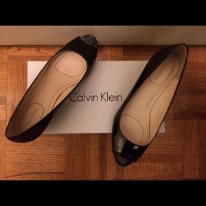 Calvin Klein Bree Wedge Peep Toe Pump