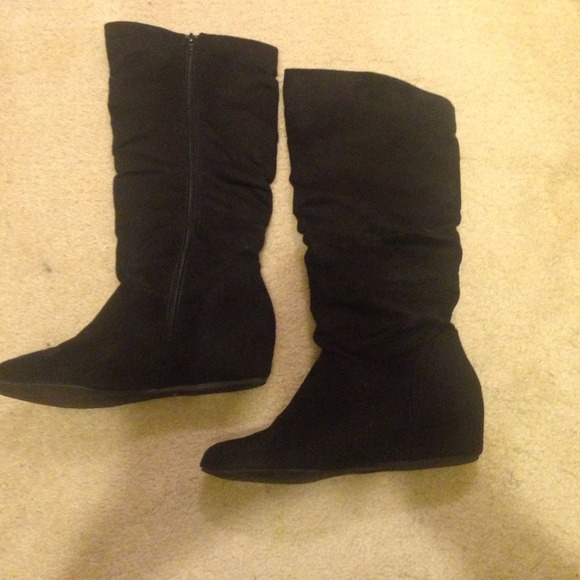 Black tall boots