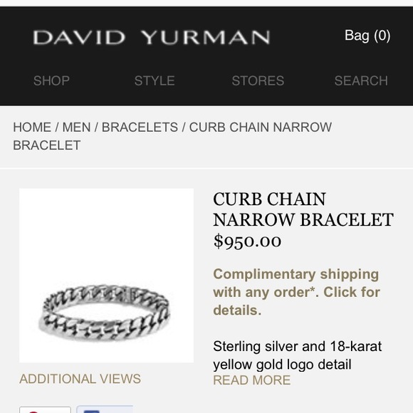**price dropped David yurman curb chain bracelet