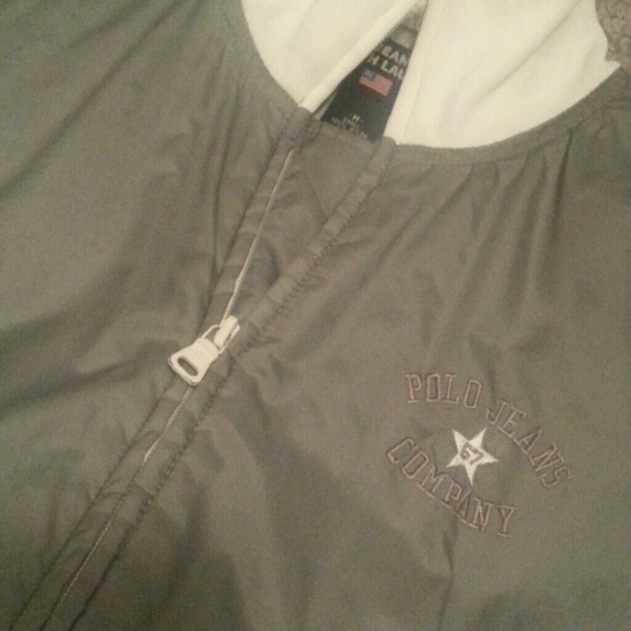 Gray & Cream RL Polo jacket - Picture 2 of 4
