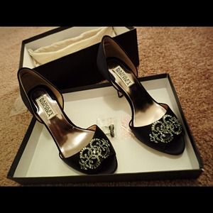 「New」Badgley Mischka Satin Wedding Shoes