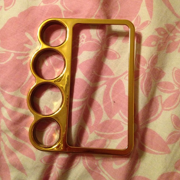 Gold "brass" knuckle iphone 4/4s case - Picture 2 of 2