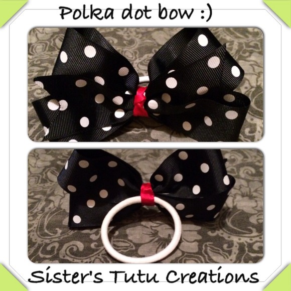 Polka dot bow..