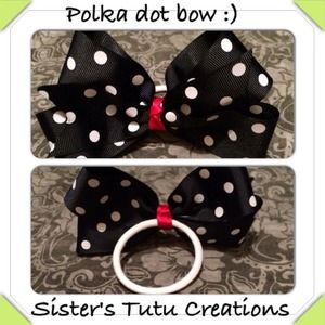 Polka dot bow..