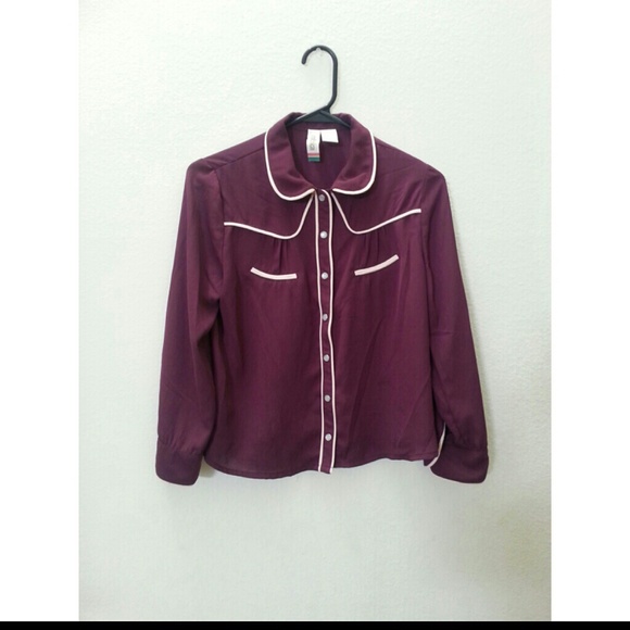 Purple Peter pan collard top