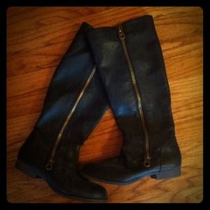 Black riding boots