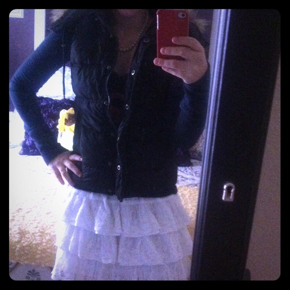 Aeropostale fur hooded sleeveless jacket <3