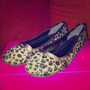 Leopard print flats