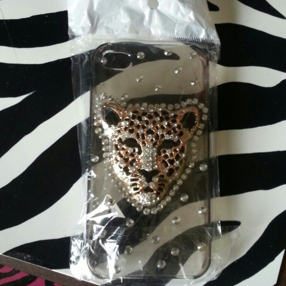 New iphone 4 hard Animal case diamond studs