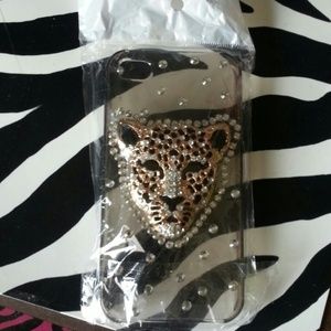 New iphone 4 hard Animal case diamond studs