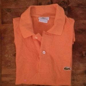 Authentic Mens Lacoste Polo. Bright orange