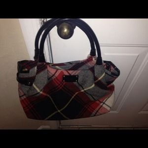 Kate Spade Red/Black Plaid Stevie Bag