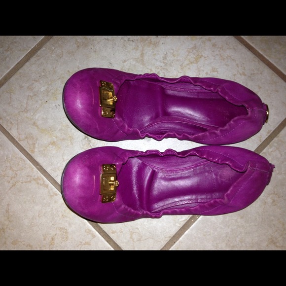 Authentic Tory Burch Purple/ Fuchsia Ballerina