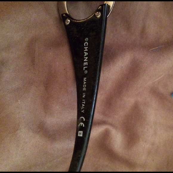?Chanel black and silver sunglasses?