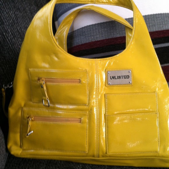 Yellow unlisted purse