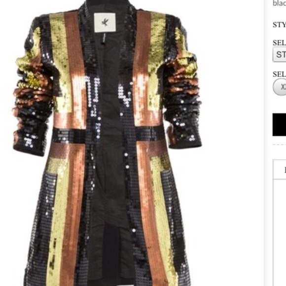 ❌SOLD ESLWHERE❌One Teaspoon Sequin Blazer - Picture 2 of 3