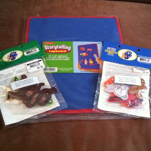 Storytelling lapboard & 2 stories.Teacher supplies