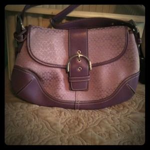 Purple coach purse