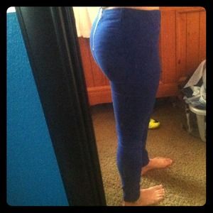 Blue High Waisted jeggings