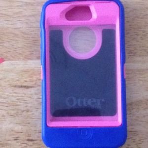 Pink and Blue Otter Box For Iphone 4 or 4s