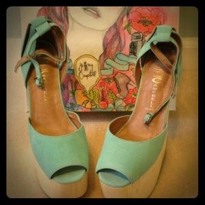 Jeffery Campbell rare chic wedge sz 8