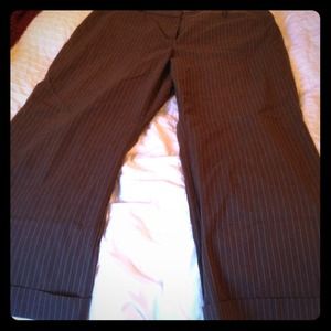 *REDUCED* Dark Brown Pinstriped Dress Pants