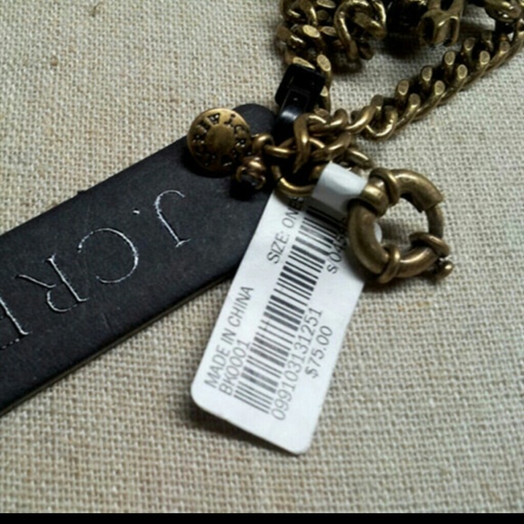 J. Crew Piled Stone Brown Black Statement Bracelet - Picture 4 of 4